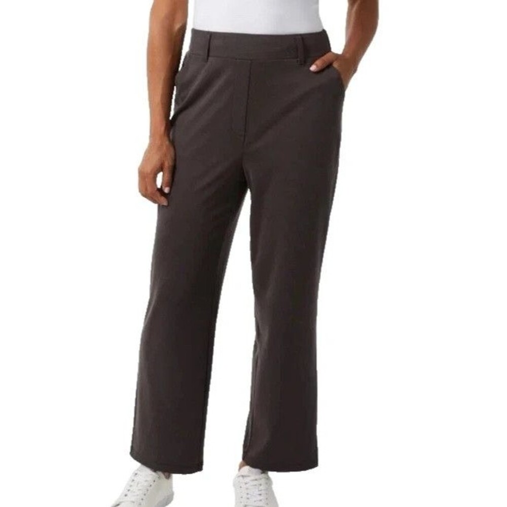 32 Degrees Cool Stretch Twill Pull On Pants Charcoal Gray Women’s XXL Pockets